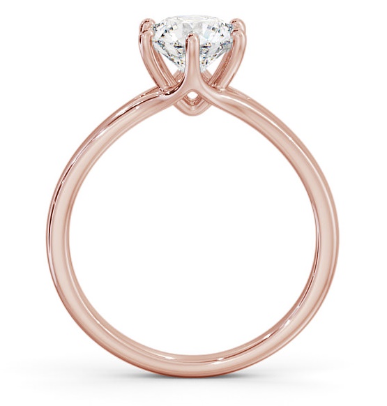 Round Diamond 6 Prong Engagement Ring 9K Rose Gold Solitaire ENRD97_RG_THUMB1 