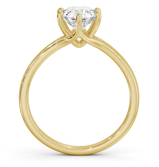Round Diamond 6 Prong Engagement Ring 9K Yellow Gold Solitaire ENRD97_YG_THUMB1 
