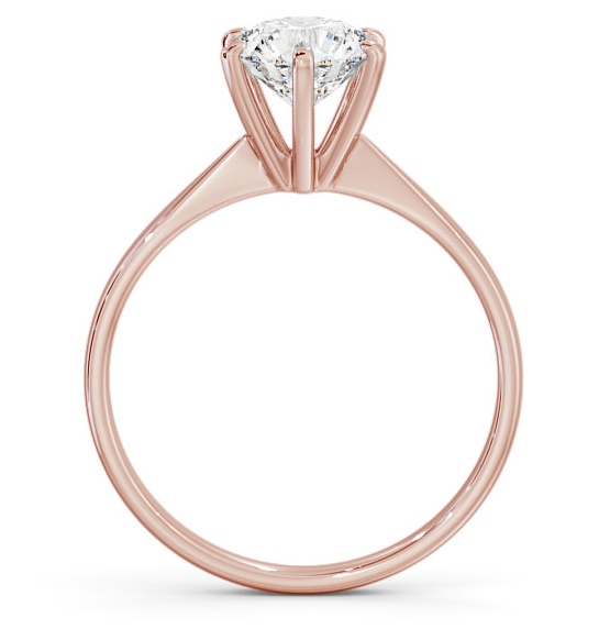 Round Diamond 6 Prong Raised Setting Ring 18K Rose Gold Solitaire ENRD98_RG_THUMB1 