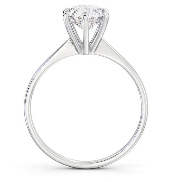 Round Diamond 6 Prong Raised Setting Ring 18K White Gold Solitaire ENRD98_WG_THUMB1 