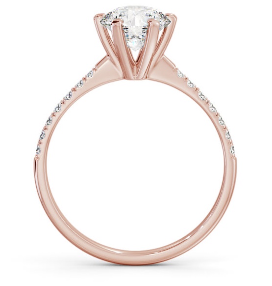 Round Diamond 6 Prong Engagement Ring 9K Rose Gold Solitaire ENRD98S_RG_THUMB1 