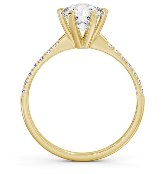 Round Diamond 6 Prong Engagement Ring 9K Yellow Gold Solitaire ENRD98S_YG_THUMB1 