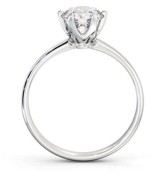 Round Diamond Classic 6 Prong Engagement Ring 9K White Gold Solitaire ENRD99_WG_THUMB1