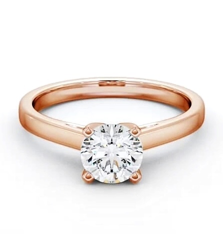 Round Diamond 4 Prong Engagement Ring 9K Rose Gold Solitaire ENRD9_RG_THUMB2 