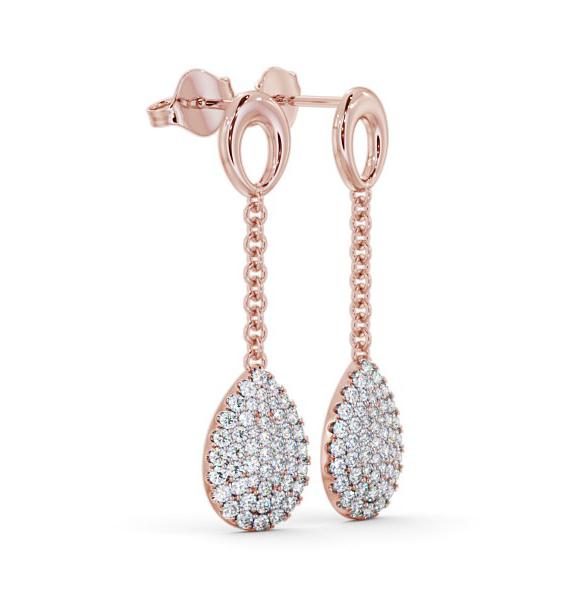 Drop Round Diamond 0.85ct Glamorous Earrings 9K Rose Gold ERG100_RG_THUMB1 