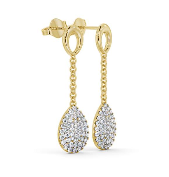 Drop Round Diamond 0.85ct Glamorous Earrings 18K Yellow Gold ERG100_YG_THUMB1 