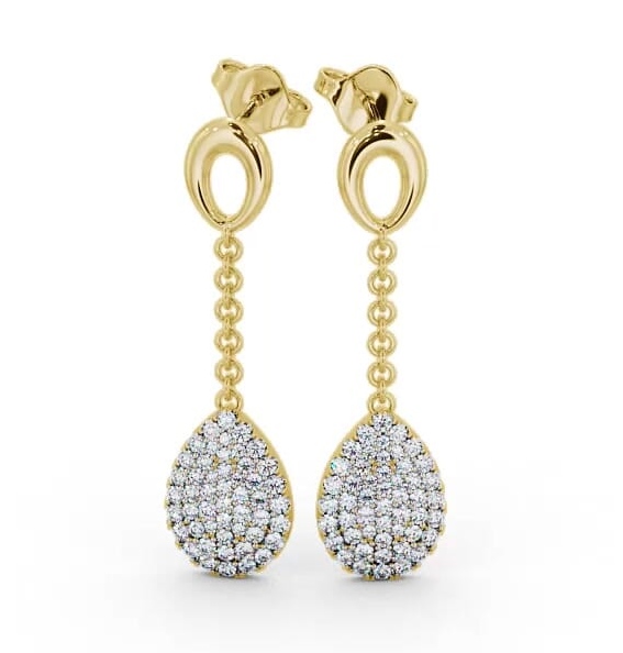Drop Round Diamond 0.85ct Glamorous Earrings 18K Yellow Gold ERG100_YG_THUMB1