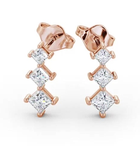 Journey Princess Diamond Trilogy Earrings 18K Rose Gold ERG103_RG_THUMB1