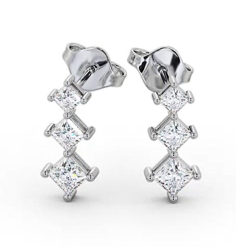 Journey Princess Diamond Trilogy Earrings 9K White Gold ERG103_WG_THUMB2 