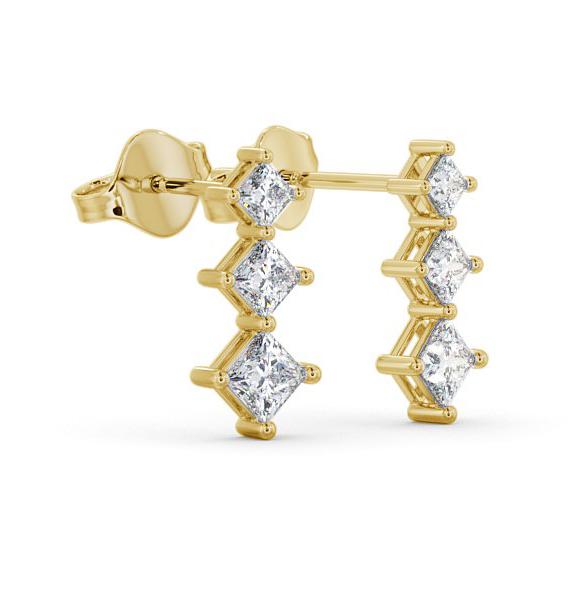 Journey Princess Diamond Trilogy Earrings 18K Yellow Gold ERG103_YG_THUMB1 