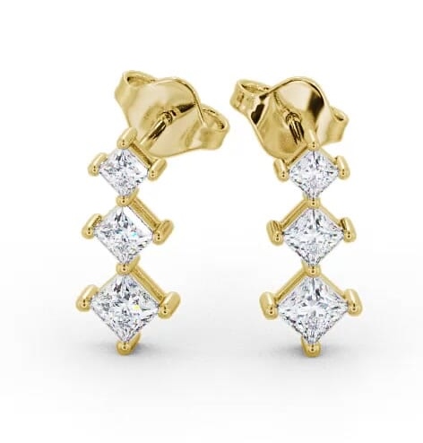 Journey Princess Diamond Trilogy Earrings 18K Yellow Gold ERG103_YG_THUMB1