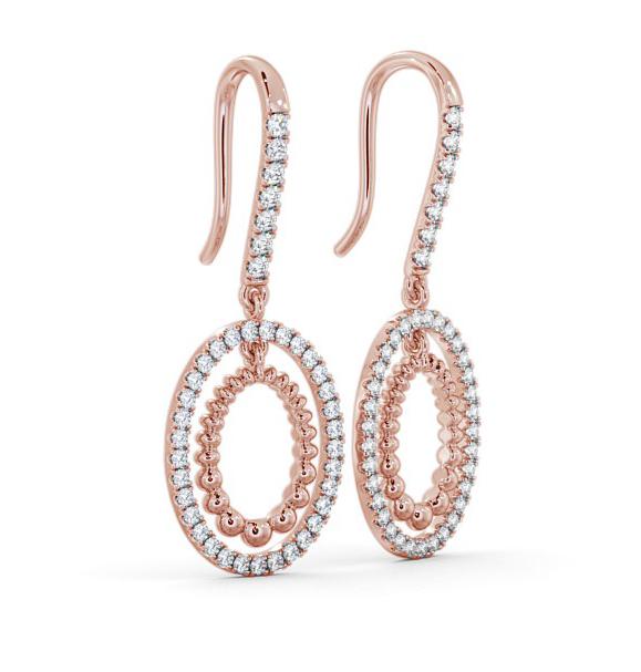 Drop Round Diamond 0.60ct Earrings 9K Rose Gold ERG107_RG_THUMB1 