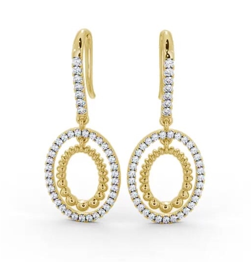 Drop Round Diamond 0.60ct Earrings 9K Yellow Gold ERG107_YG_THUMB1