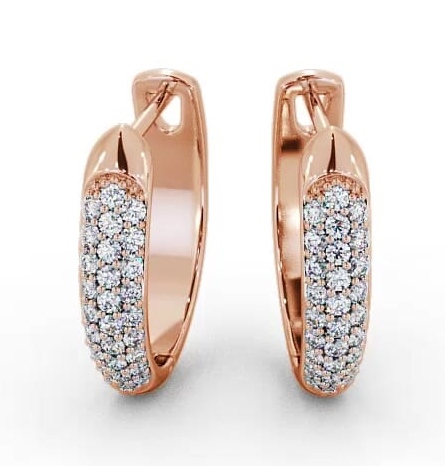 Hoop Round Diamond 0.30ct Earrings 18K Rose Gold ERG112_RG_THUMB2 
