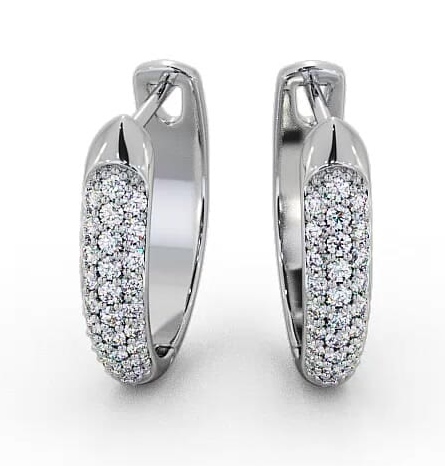 Hoop Round Diamond 0.30ct Earrings 18K White Gold ERG112_WG_THUMB1