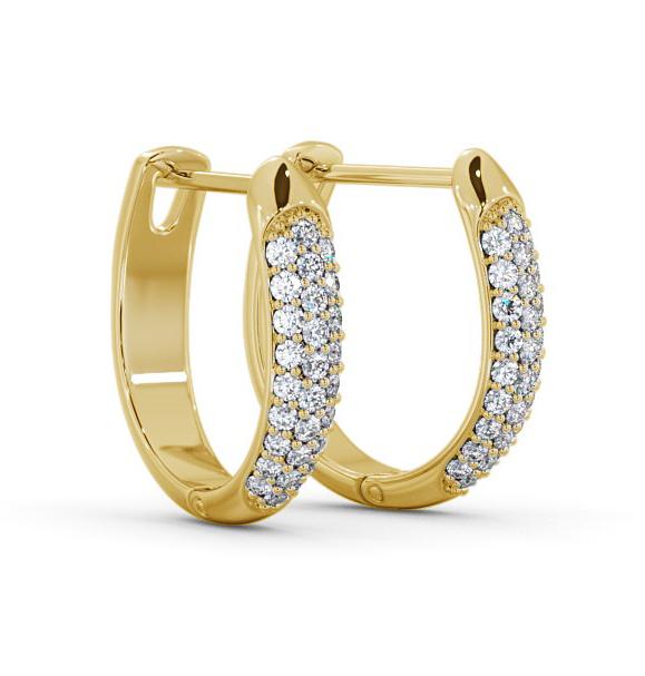 Hoop Round Diamond 0.30ct Earrings 18K Yellow Gold ERG112_YG_THUMB1 
