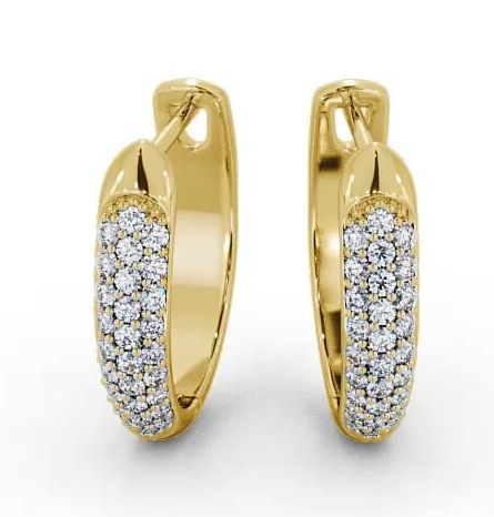 Hoop Round Diamond 0.30ct Earrings 18K Yellow Gold ERG112_YG_THUMB2 
