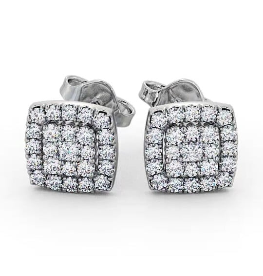 Cluster Round Diamond Square Shaped Earrings 9K White Gold ERG11_WG_thumb2.jpg 