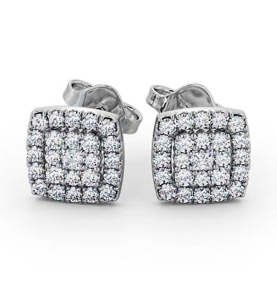 Cluster Round Diamond Square Shaped Earrings 9K White Gold ERG11_WG_thumb1.jpg