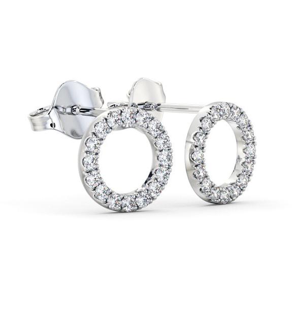 Circle Design Round Diamond Earrings 9K White Gold ERG120_WG_THUMB1 