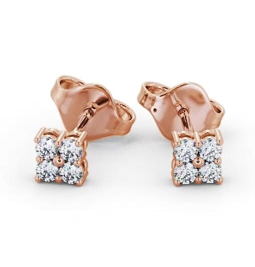 Cluster Round Diamond Earrings 18K Rose Gold ERG123_RG_THUMB2 
