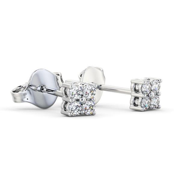 Cluster Round Diamond Earrings 18K White Gold ERG123_WG_THUMB1 