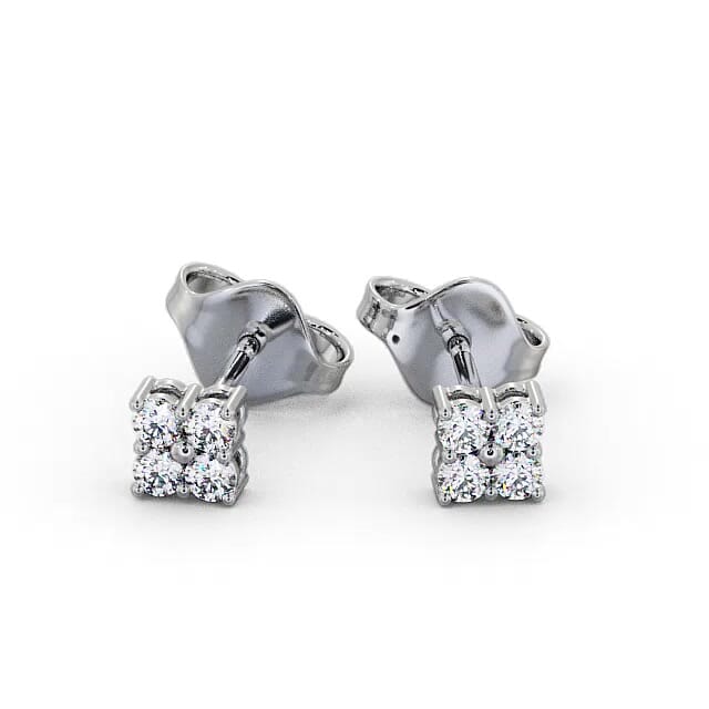 Cluster Round Diamond Earrings 9K White Gold - Jailene ERG123_WG_EAR
