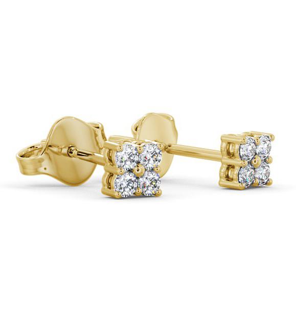 Cluster Round Diamond Earrings 18K Yellow Gold ERG123_YG_THUMB1 
