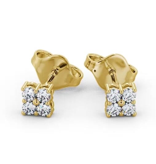Cluster Round Diamond Earrings 18K Yellow Gold ERG123_YG_THUMB2 