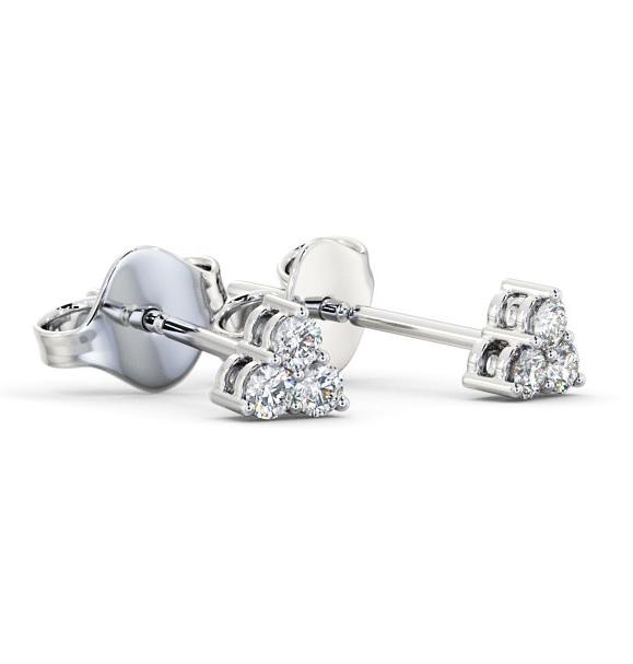 Cluster Round Diamond Triangle Design Earrings 18K White Gold ERG124_WG_THUMB1 