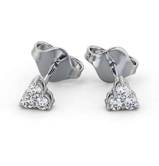 Cluster Round Diamond Triangle Design Earrings 9K White Gold ERG124_WG_THUMB2 