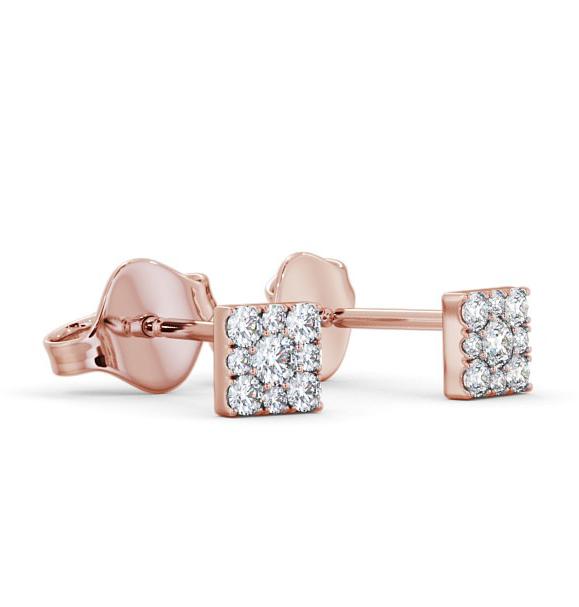 Cluster Round Diamond Square Earrings 18K Rose Gold ERG129_RG_THUMB1 