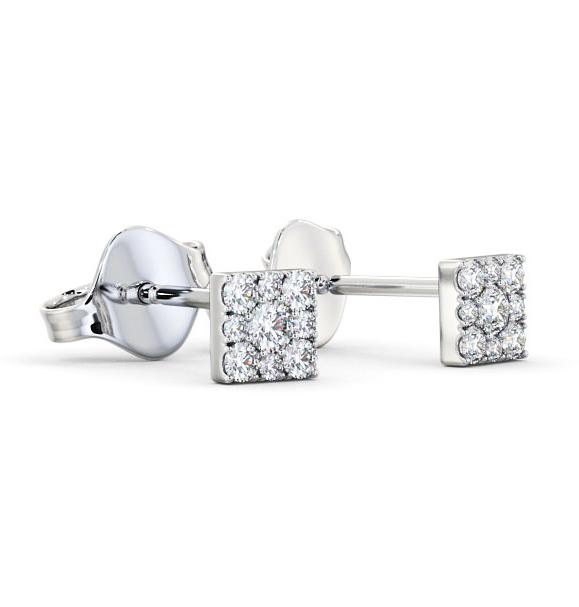Cluster Round Diamond Square Earrings 18K White Gold ERG129_WG_THUMB1 
