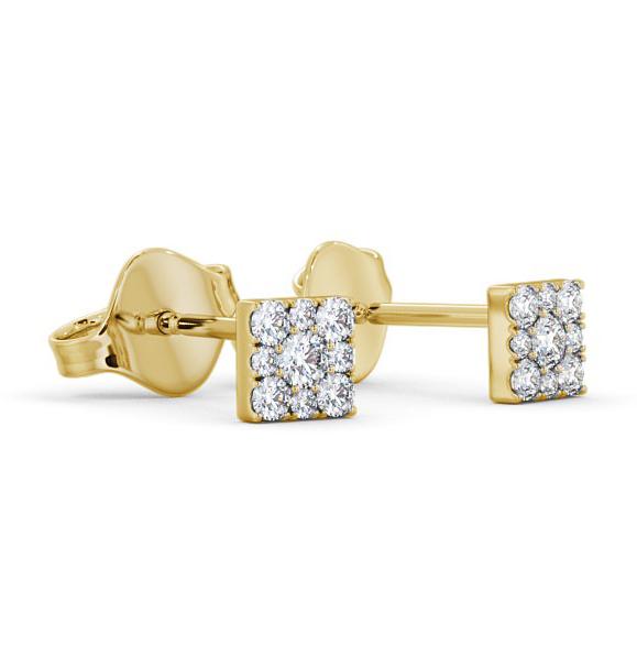 Cluster Round Diamond Square Earrings 9K Yellow Gold ERG129_YG_THUMB1 