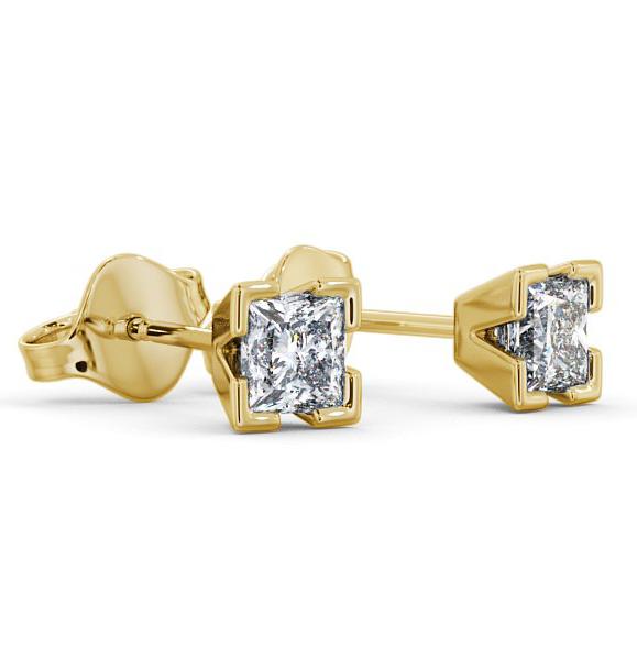Princess Diamond Split Bezel Stud Earrings 9K Yellow Gold ERG130_YG_THUMB1 