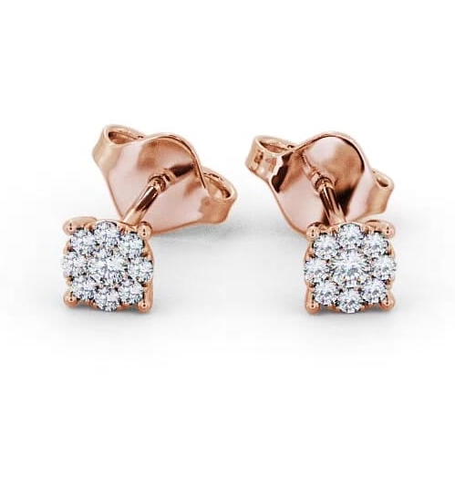 Cluster Halo Round Diamond Earrings 18K Rose Gold ERG137_RG_THUMB2 
