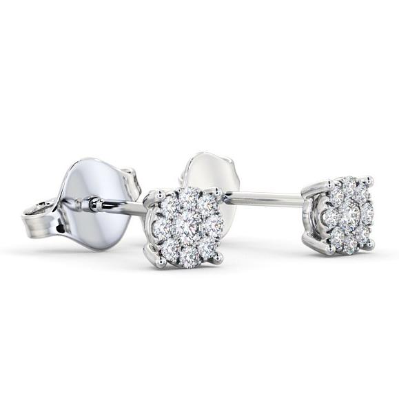 Cluster Halo Round Diamond Earrings 9K White Gold ERG137_WG_THUMB1 