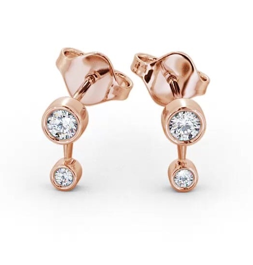 Drop Round Diamond Earrings 9K Rose Gold ERG138_RG_THUMB1