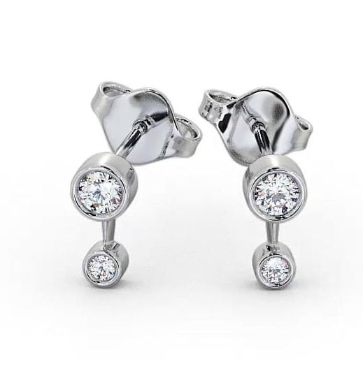 Drop Round Diamond Earrings 18K White Gold ERG138_WG_THUMB2 