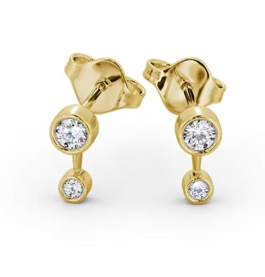 Drop Round Diamond Earrings 9K Yellow Gold ERG138_YG_THUMB1