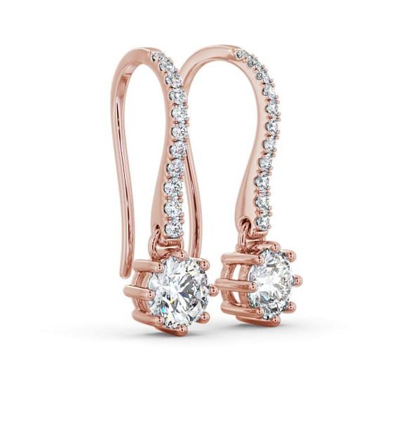 Drop Round Diamond Regal Earrings 18K Rose Gold ERG139_RG_THUMB1 