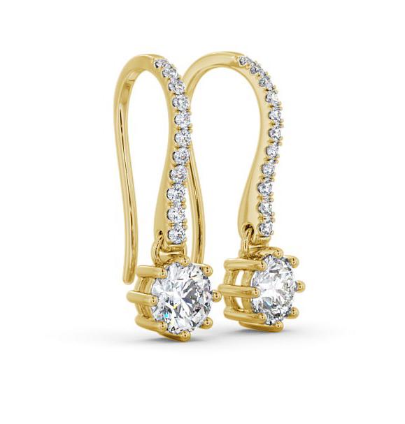 Drop Round Diamond Regal Earrings 18K Yellow Gold ERG139_YG_THUMB1 