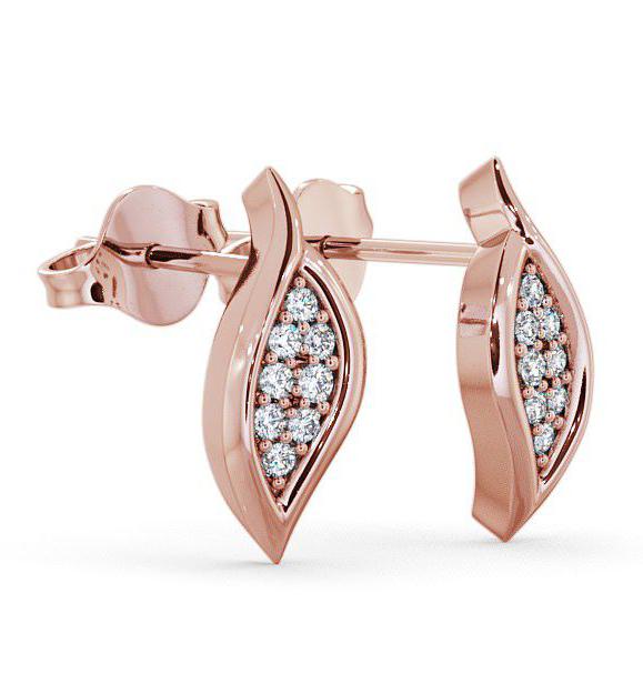 Cluster Leaf Shape Diamond Earrings 9K Rose Gold ERG13_RG_THUMB1 