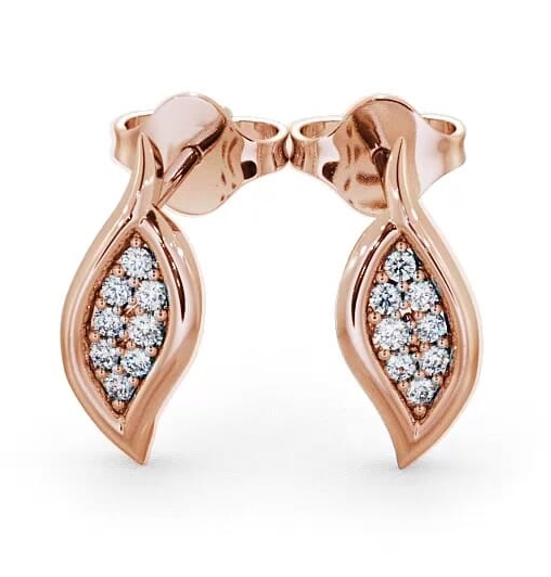 Cluster Leaf Shape Diamond Earrings 9K Rose Gold ERG13_RG_THUMB1
