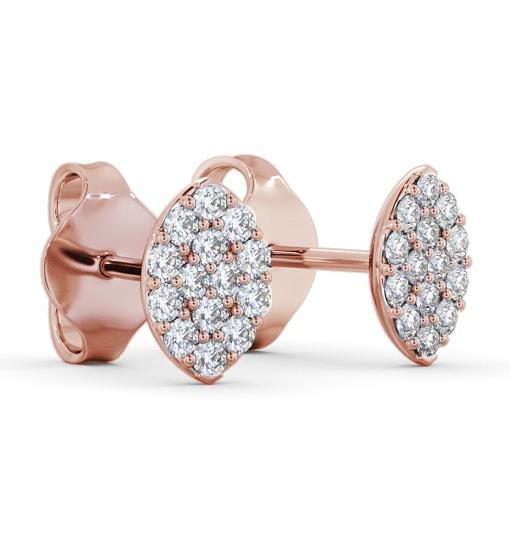 Marquise Style Round Diamond Earrings 9K Rose Gold ERG143_RG_THUMB1 