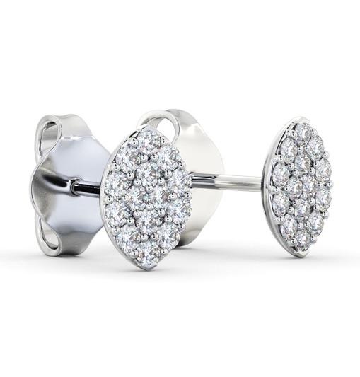 Marquise Style Round Diamond Earrings 9K White Gold ERG143_WG_THUMB1 
