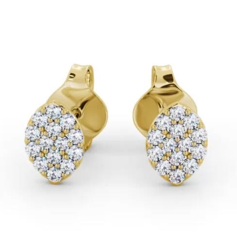 Marquise Style Round Diamond Earrings 9K Yellow Gold ERG143_YG_THUMB1