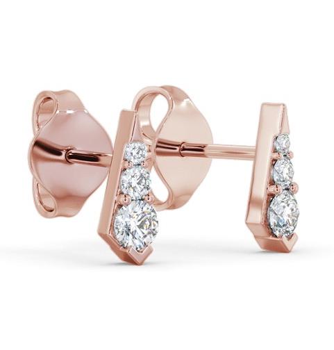Drop Style Round Diamond Trilogy Earrings 9K Rose Gold ERG144_RG_THUMB1 