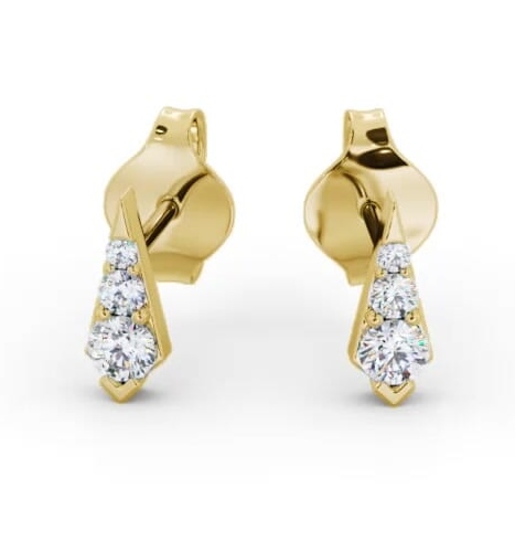 Drop Style Round Diamond Trilogy Earrings 9K Yellow Gold ERG144_YG_THUMB2 