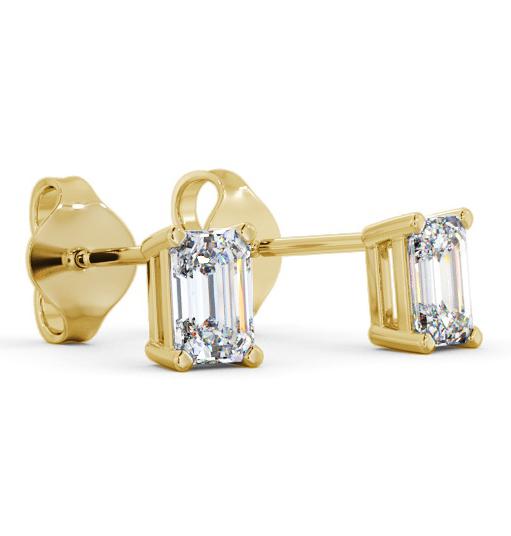 Emerald Diamond Four Claw Stud Earrings 9K Yellow Gold ERG145_YG_THUMB1 
